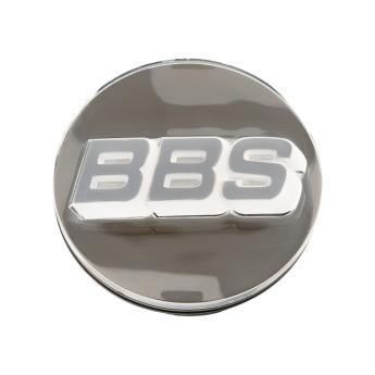 1 x BBS 3D Rotation Nabendeckel Ø56mm chrom, Logo grau/weiß - 58071057